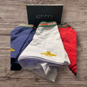Gucci Men's Underwear Set - Red, White, and Blue